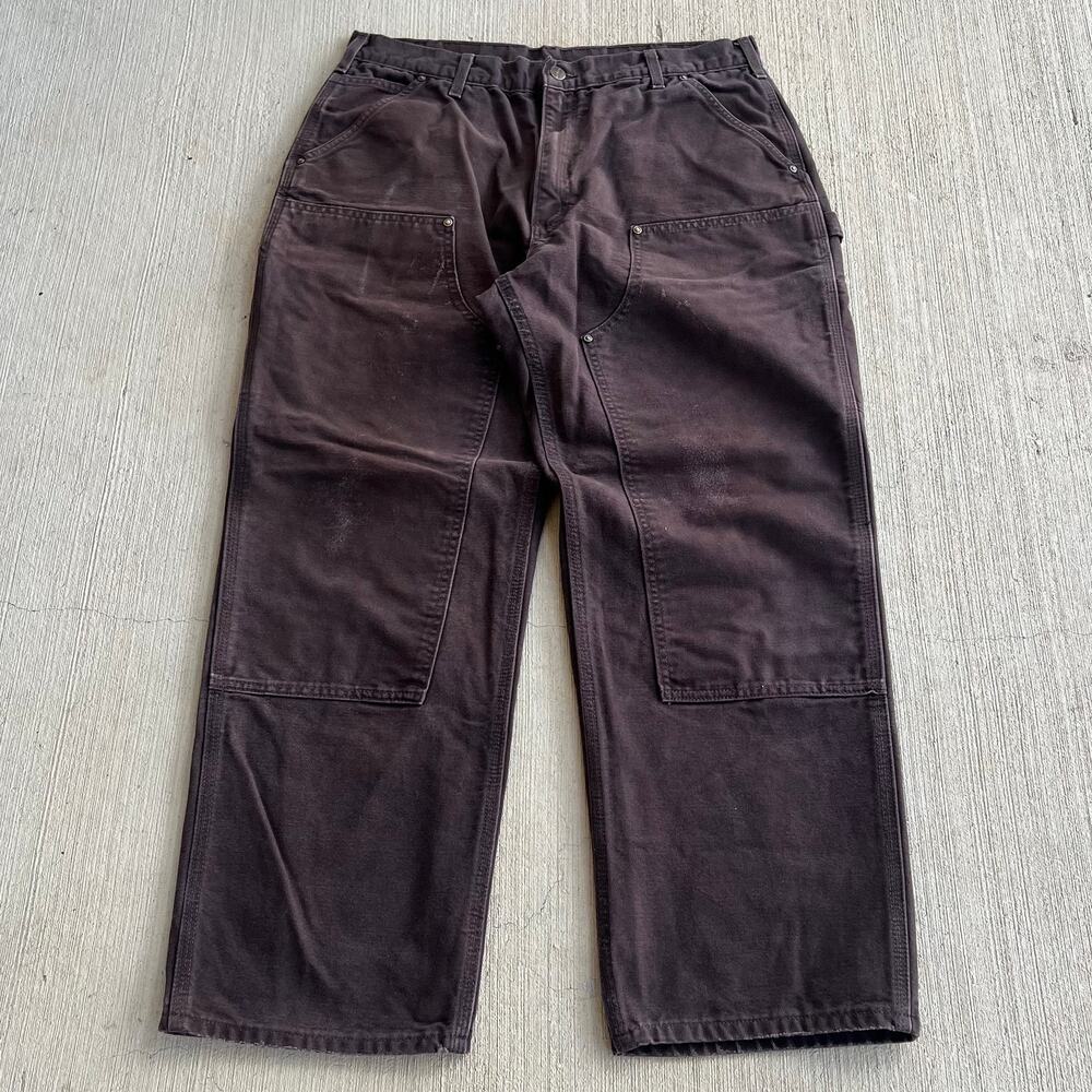 Carhartt B136 DKB brown double knee work wear carpenter pants